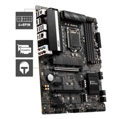 MSI Tarjeta Madre, Z590-A Pro, Soporta 10th y 11th Generación, LG 1200, 4 PCIe - Imagen 2