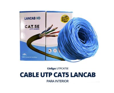 Bobina de red Cable LANCAB CAT5.E Azul 305m