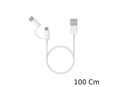 Cable XIAOMI USB a Micro USB con Adaptador USB-C