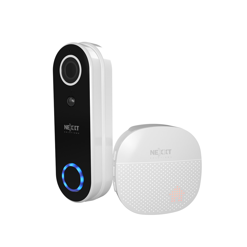 TMEZON Cámara de timbre inalámbrico, timbre de video inteligente 2K  funciona con cámara de campana de puerta Alexa para seguridad del hogar,  requiere