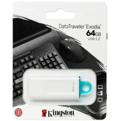 Memoria USB de 64GB Kingston Exodia Blanca