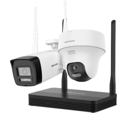 Kit de 2 Camaras Bala y Domo Inalambricas NVS 4 MP, Hikvision