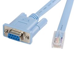 Cable 1,8m para Gestión de Router Consola Cisco RJ45 a Serie DB9 - Rollover - Macho a Hembra