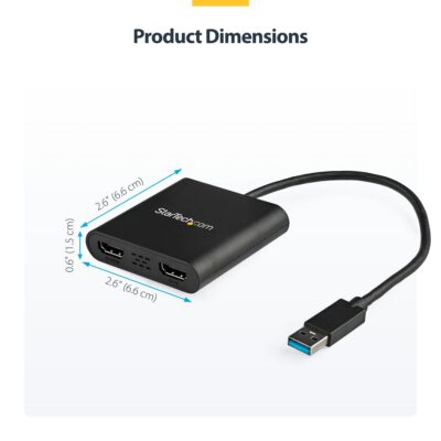 Tarjeta de video Externa USB 3.0 a HDMI Doble - 4K 30Hz