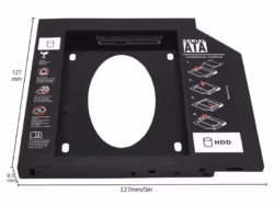 Caddy TISHRIC SATA 3.0 HDD - Material de PC Duradero, Carcasa Optibay de 9.5/12.7mm para Discos Duros de 2.5'' y SSDs, Compatible con Portátiles y CD-ROM/DVD-ROM